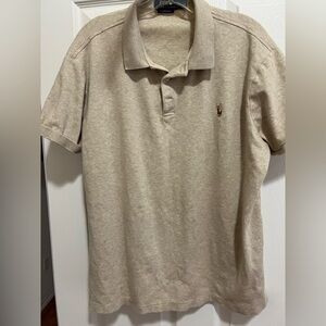 Ralph Lauren Men's Tan Polo Shirt XL slim fit